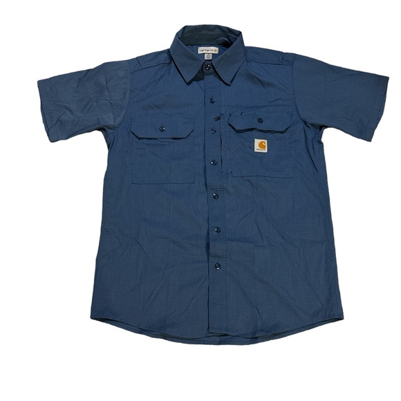 Carhartt Other - Carhartt Rugged Flex Relaxed Fit Short Sleeve Work Shirt Blue Size Medium